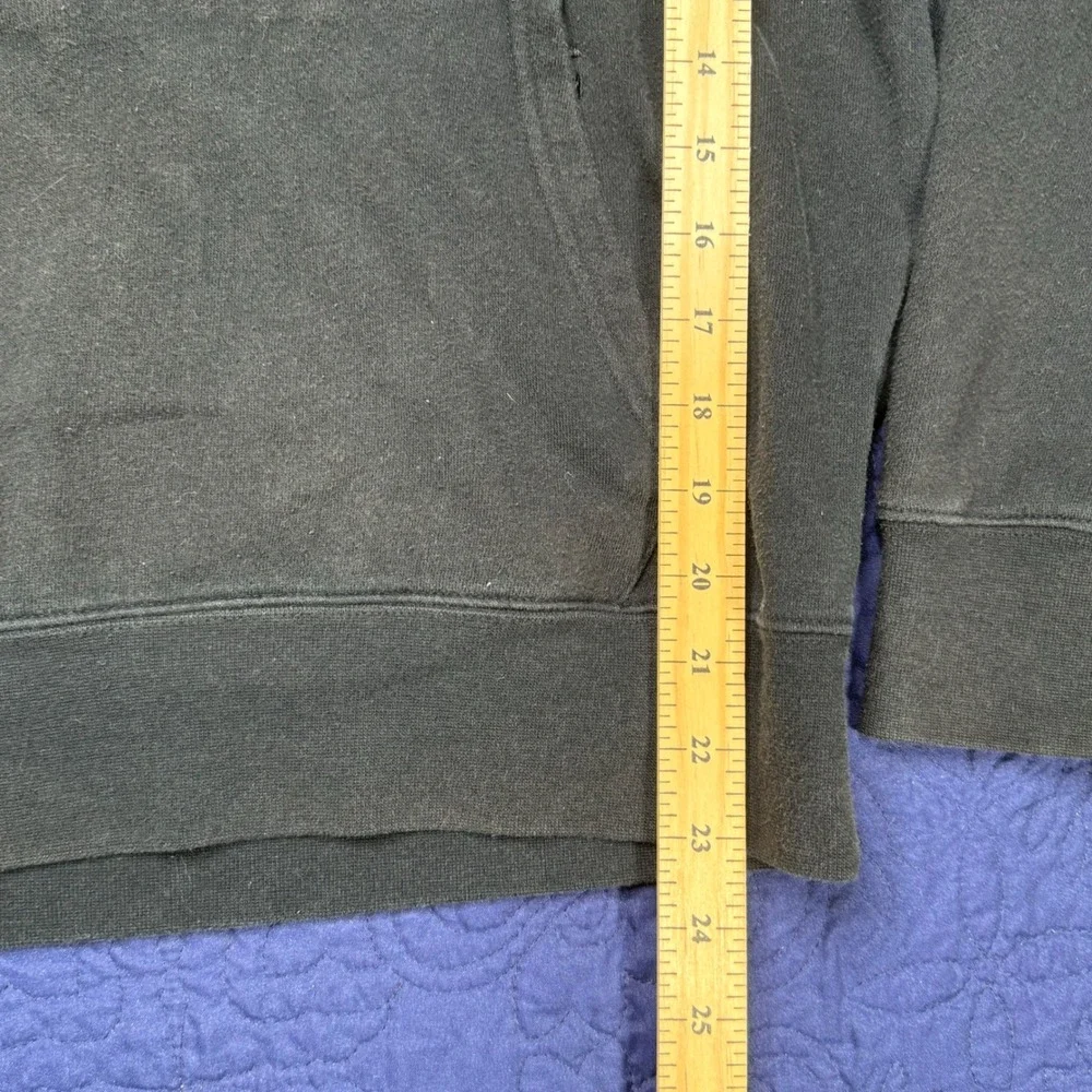 True Religion Hoodie Buddha Guitar Graphic Charcoal‎ Gray Pullover S/P FADE